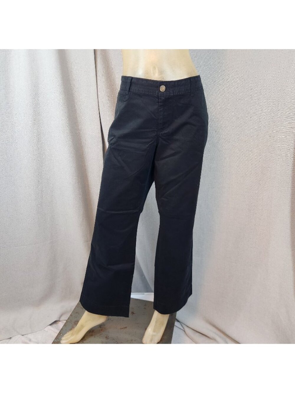 Old Navy Petites Black Straight Leg Pants Slacks Siz 16 16P XL XLARGE 36 W x30 I